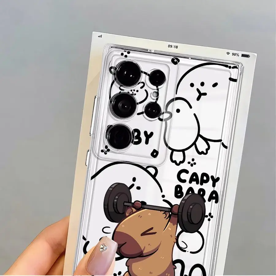 เคสโทรศัพท์แบบนิ่มสำหรับ Samsung Galaxy S20 Plus S23 Ultra S21 S22 FE Note 20 Ultra 10 S25 Edge S24 Caypabara ลายตลก