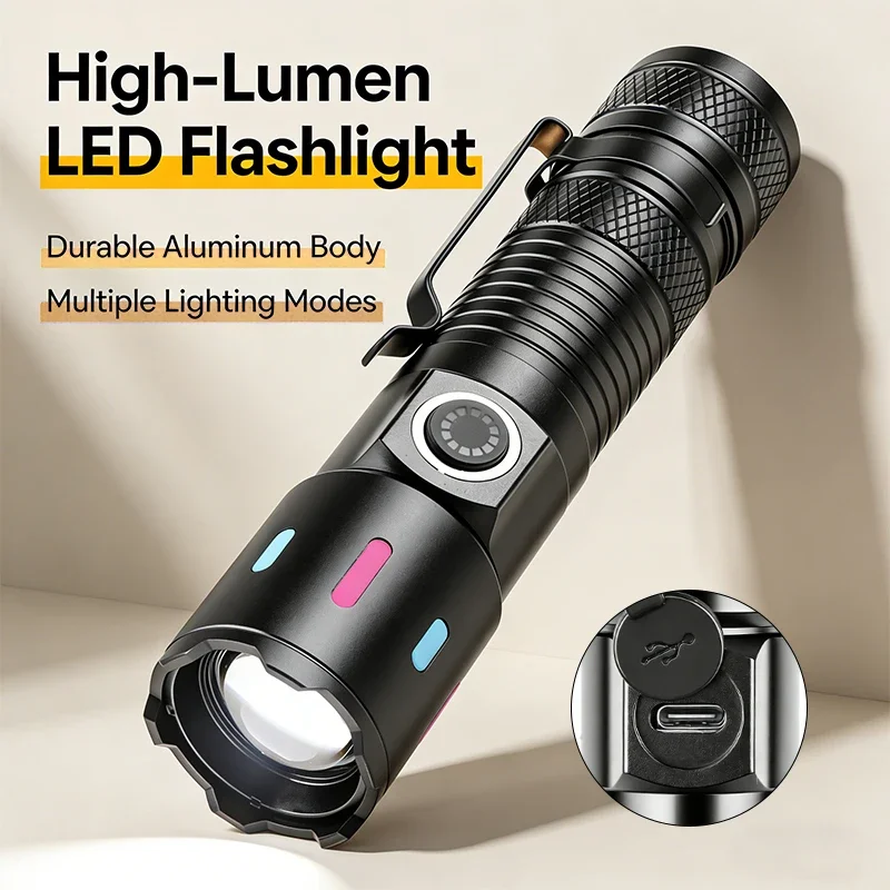 

Светодиодный белый лазерный фонарь: ультраяркий, долговечный, дальнобойный, портативный, прочный, перезаряжаемый, для дома и улицы, многофункциональный.