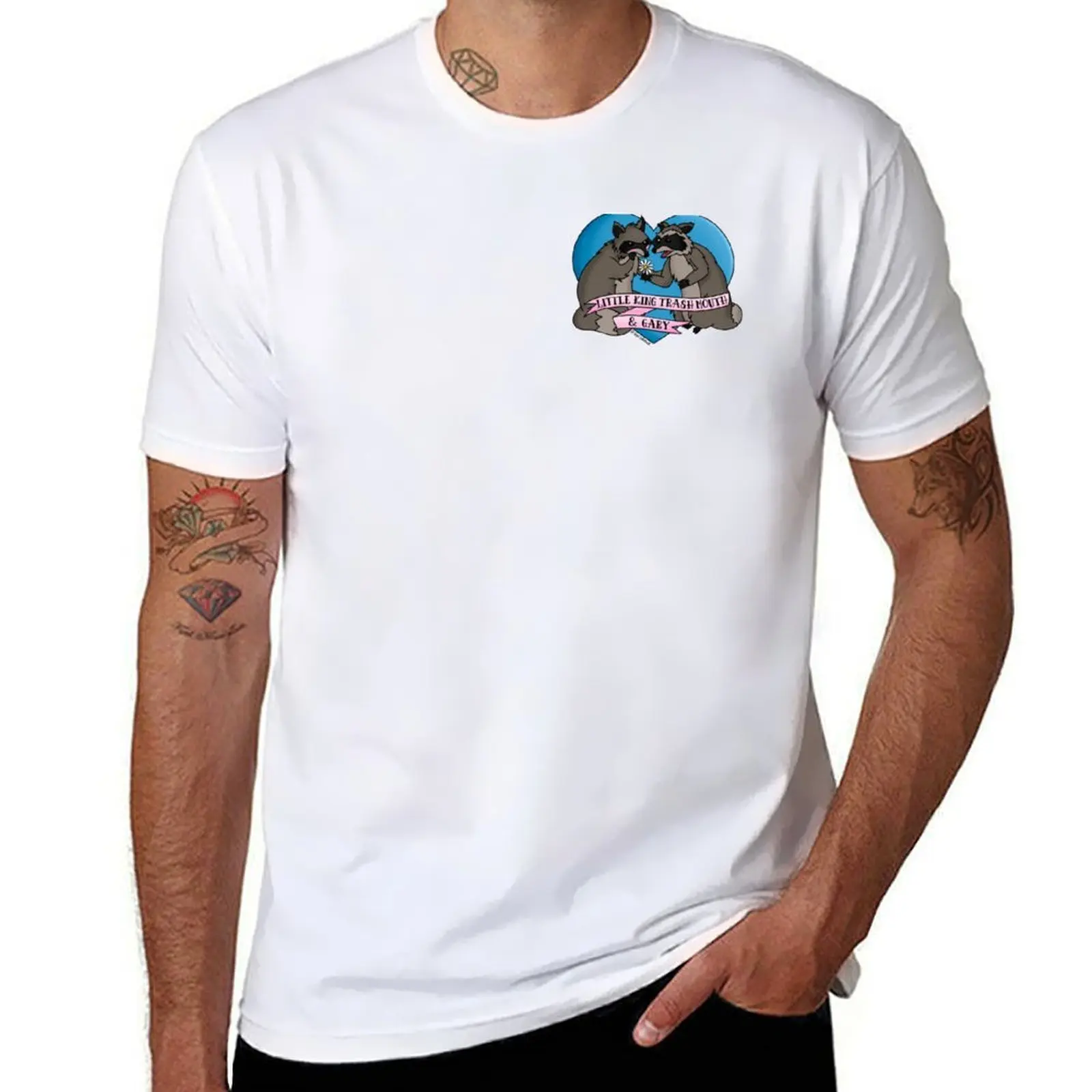 

Little King Trash Mouth & Gary Raccoons T-Shirt man t shirt summer man t shirts for men T-Shirt