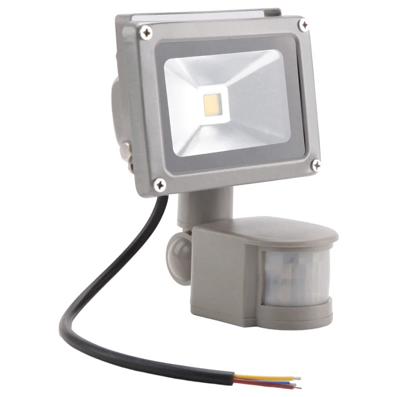 AS95-2X Warm White LED Spotlight Floodlight Spotlight Floodlight With LED Lighting And PIR Motion Sensor (10 Watts)