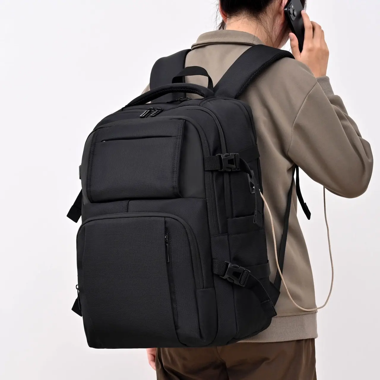 Large Capacity Lightweight Laptop Backpack Men Casual Travel Hiking Daypack Business Commuter Outdoor School Rucksack
