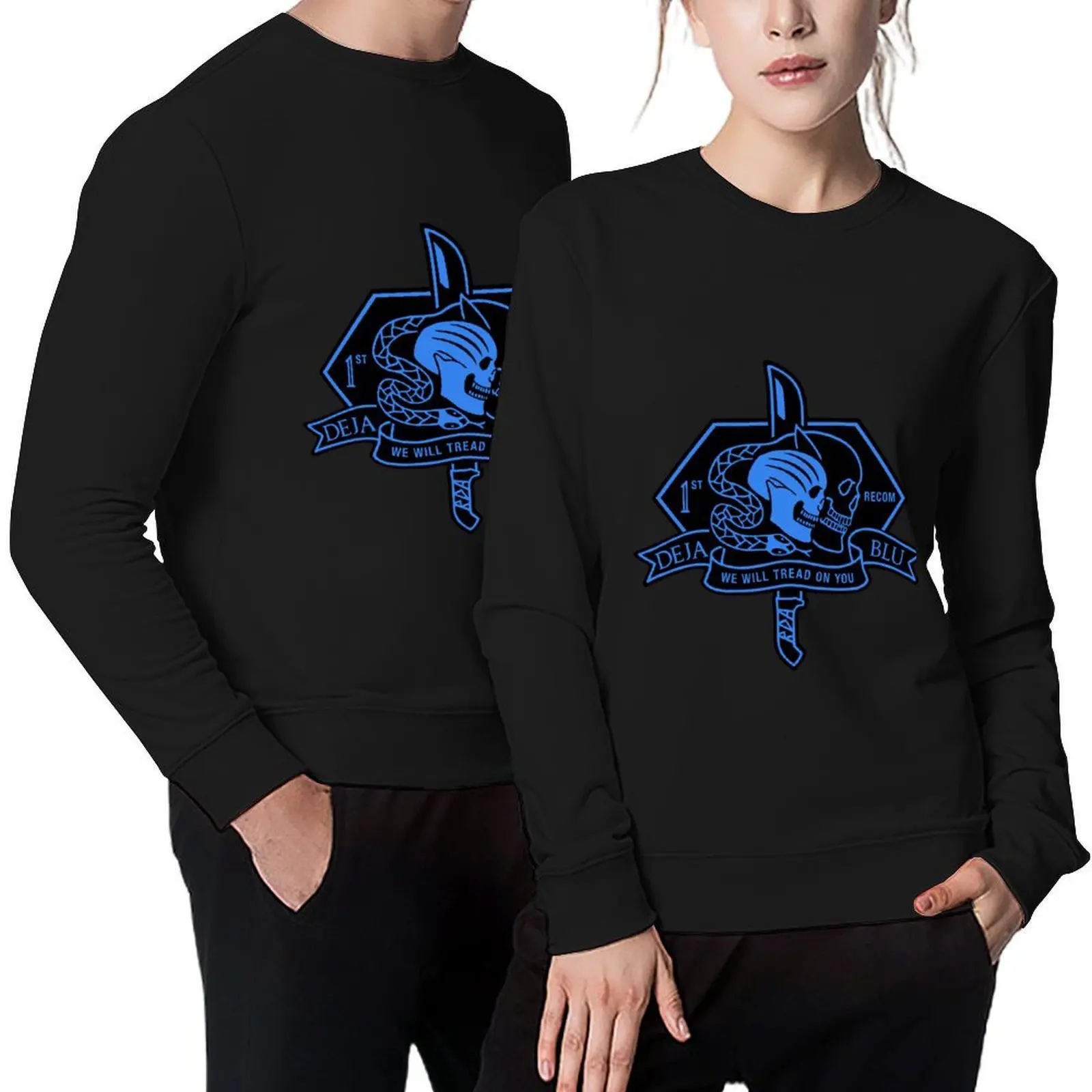 

Deja Blu Badge Pullover men's clothing tracksuit tracksuit men graphic t shirts men sports sweatshirt man