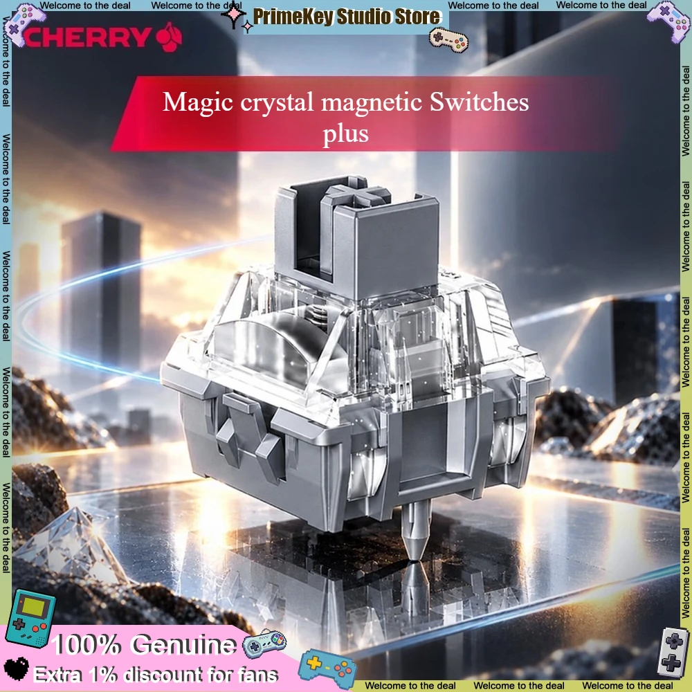 CHERRY Mechanical Keyboard Magnetic Switches POM Stem PC Housing Light Transmissive Low Noise 5-Pin Portable Set Accessories