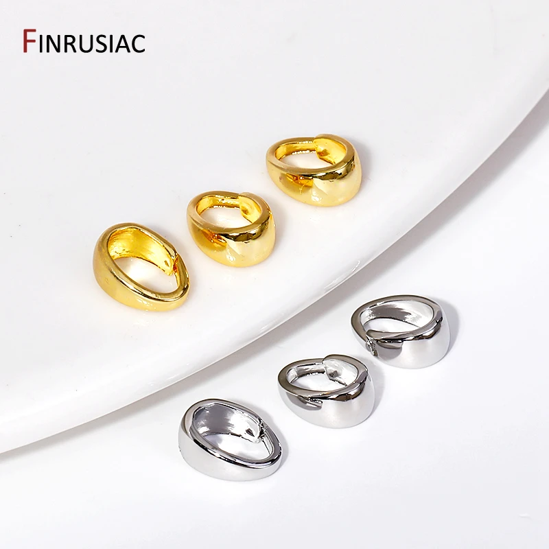 Wholesale Pinch Bails For Pendants Clasps Hook Clips,18K Gold Plated Brass Smooth Pendant Bail For Necklace Making Findings