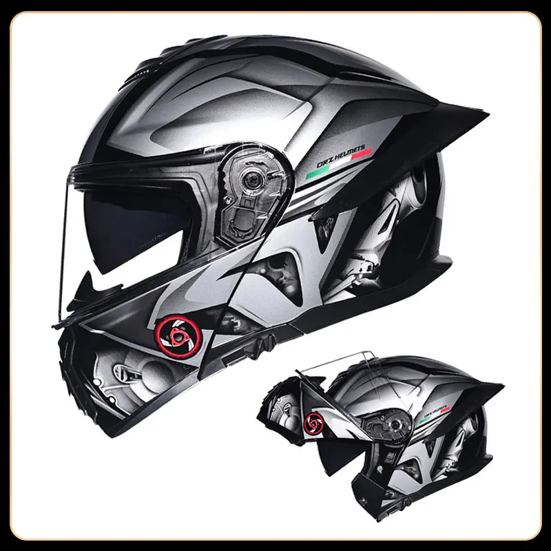 Safety Motorcycle Helmet Racing Off-Road Full Helmet Motorcycle Classic Collar Helmet Headgear Men Women Casque Casco Capacete