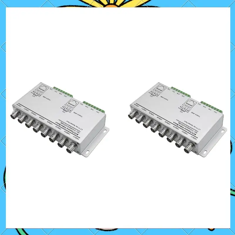 2X Passive Video Balun For TVI CVI AHD Cameras CCTV Via Twisted Pairs UTP Video Balun 8CH Transceiver BNC To UTP RJ45-[A51I]