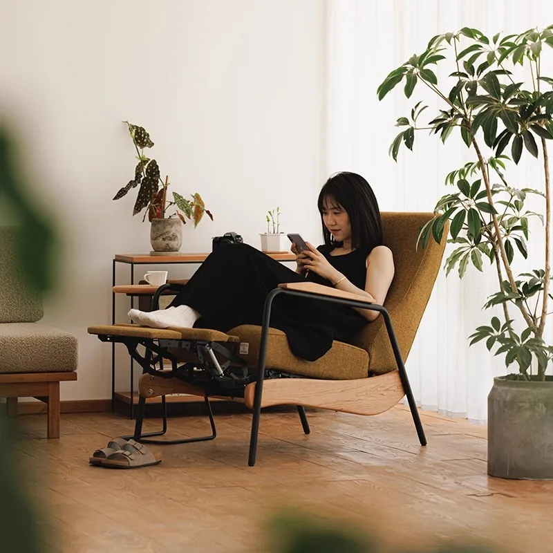 

Functional chair Japanese multi-functional single sofa chair Fabric living room lazy chair Leisure Reclining