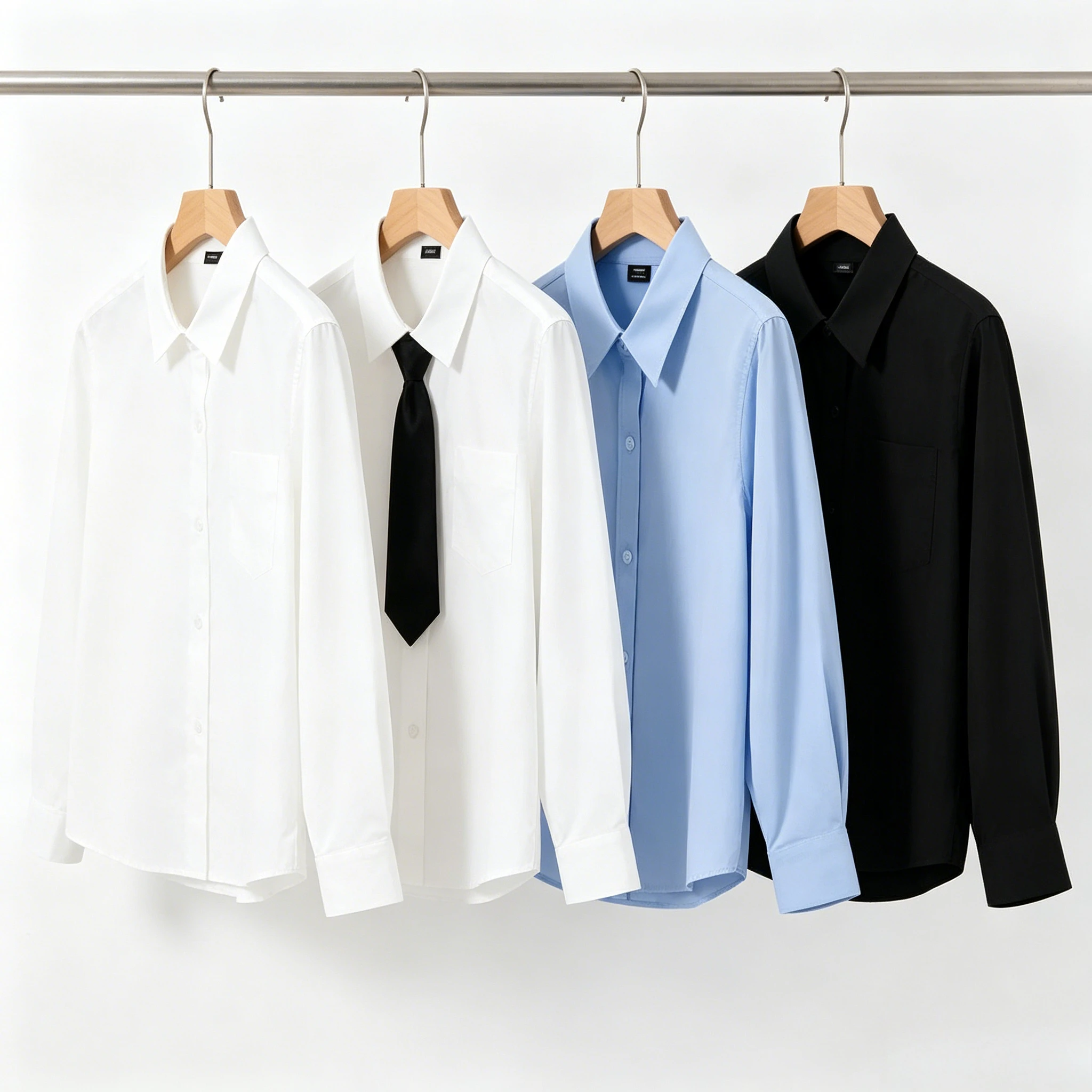 2026 Spring/Autumn Kids Long Sleeve White Shirt Cotton All-match Boys Girls Speech Host Blouses Tops School Uniform for Students