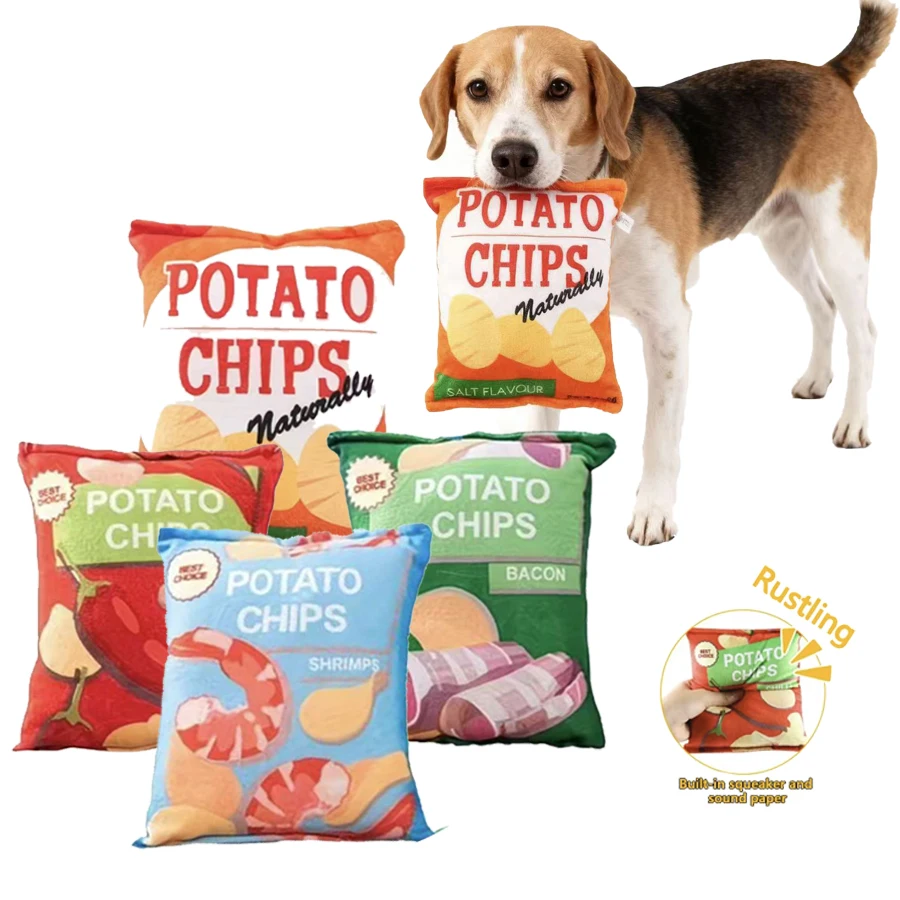 Divertidos patatas fritas, juguetes para perros, interacción, molares para masticar, juguetes para perros de peluche, resistencia a mordeduras, dientes limpios, cavidad Oral, juguetes para cachorros, suministros para mascotas