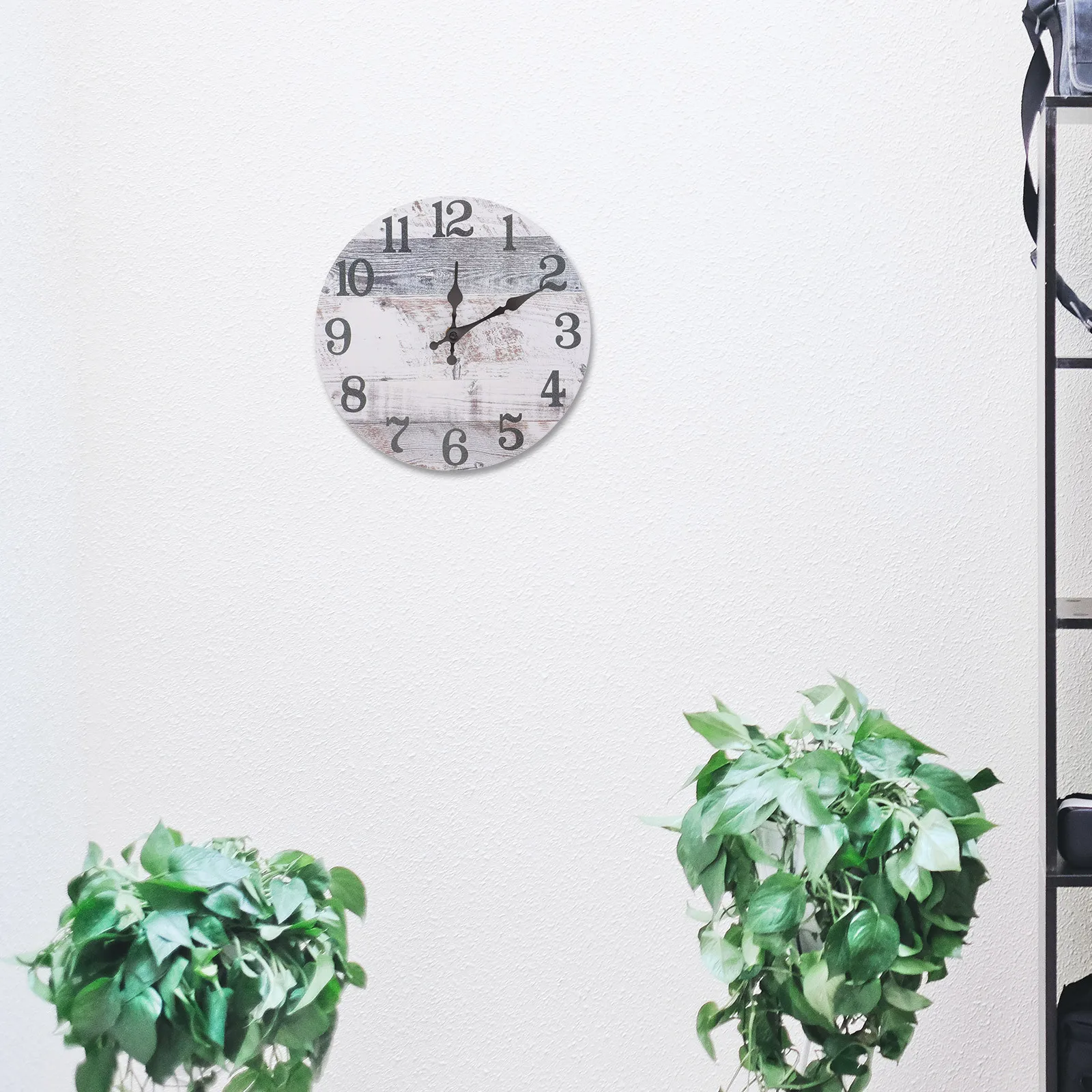 

Wooden Wall Modern Round Mute Clock For Living Room Bedroom Decor Powered Silent Indoor Hanging Clock Ornament