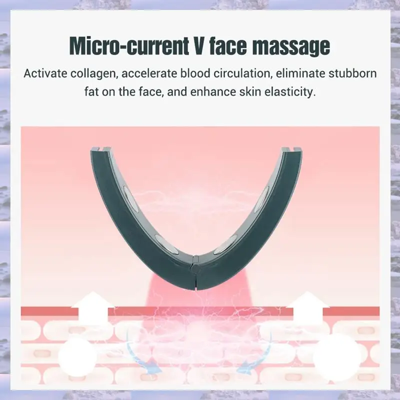 Dispositivo de lifting facial 2025-EMS V-Face 6 modos de rejuvenescimento da pele aquecido, vibração de queixo duplo, massageador remoto sem fio