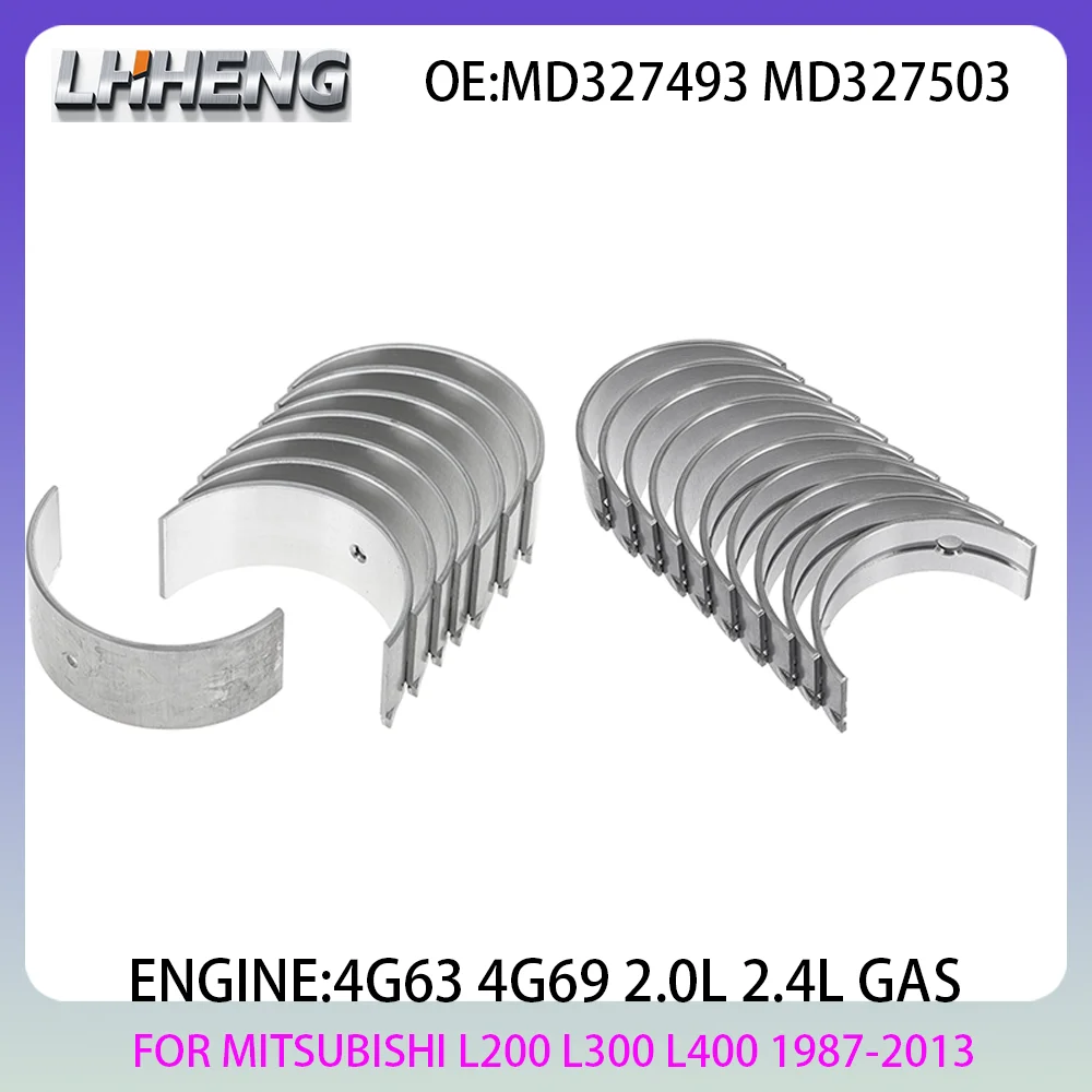 Engine Main & Rod Bearings Kit FOR MITSUBISHI GALANT L300 L200 L400 LANCER OUTLANDER 2.0L 2.4L 2.0 2.4 L T L4 GAS 87-13 MD327497