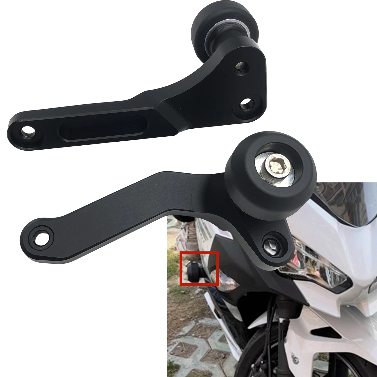 Motocicleta Quadro Sliders Bater, queda Protector para KAWASAKI NINJA400 2017-2023