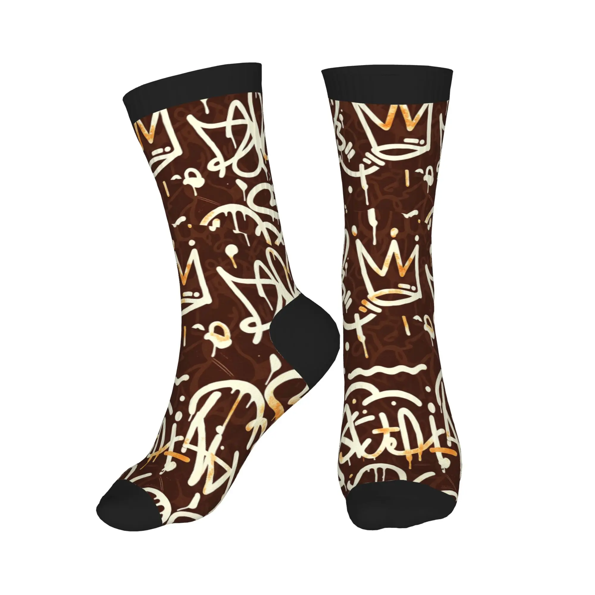 Street Art Print Color Block Socks  Printed Stretch Moisture Wicking Workout Outdoor Daily Wear Keepsake