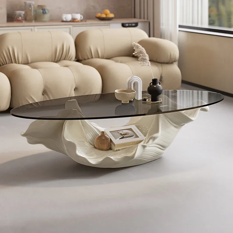

One Leaf Get Rich Coffee Table High-end Art Designer Light Luxury High-end Creative Coffee Table