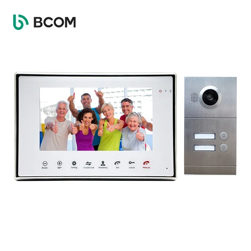 Best Seller Stable Multi-family Multi Room Water Proof Video Intercom Doorbell With Transfer Call Function For 2-Apartments