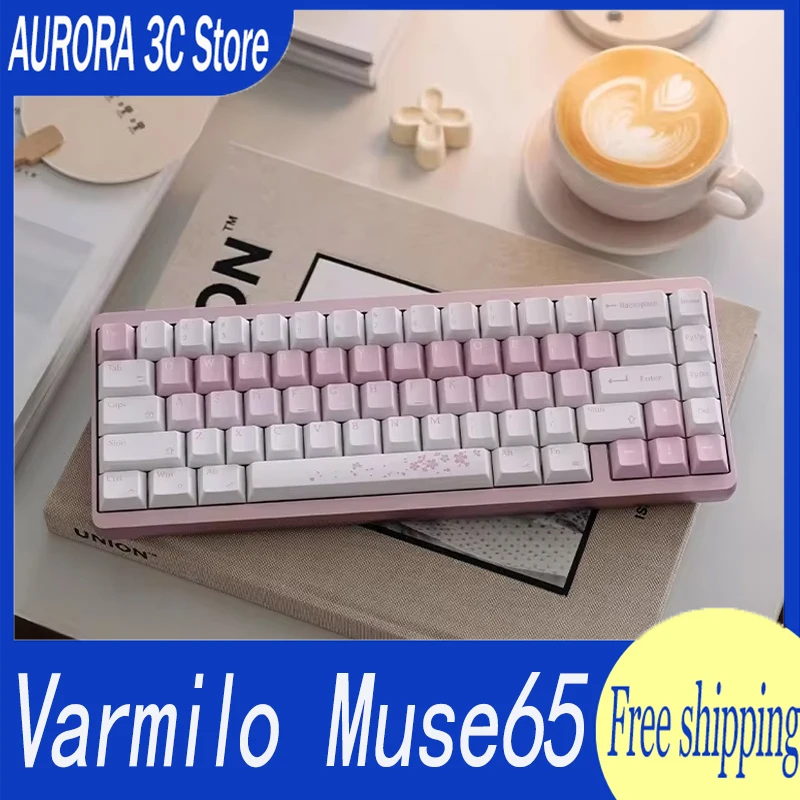 

Клавиатура Varmilo Muse65 с магнитным переключателем, проводная игровая клавиатура для электронных видов спорта, 65 клавиатур, насадки для клавиш PBT, RT VALORANT, подарок