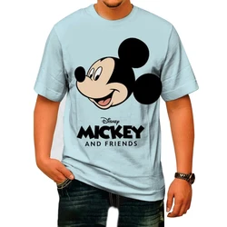 2024 koszulki Disney Mickey Minnie Mouse Cartoon Anime 3D odzież uliczna z nadrukiem męska moda dziecięca Oversized T Shirt dla dzieci koszulki