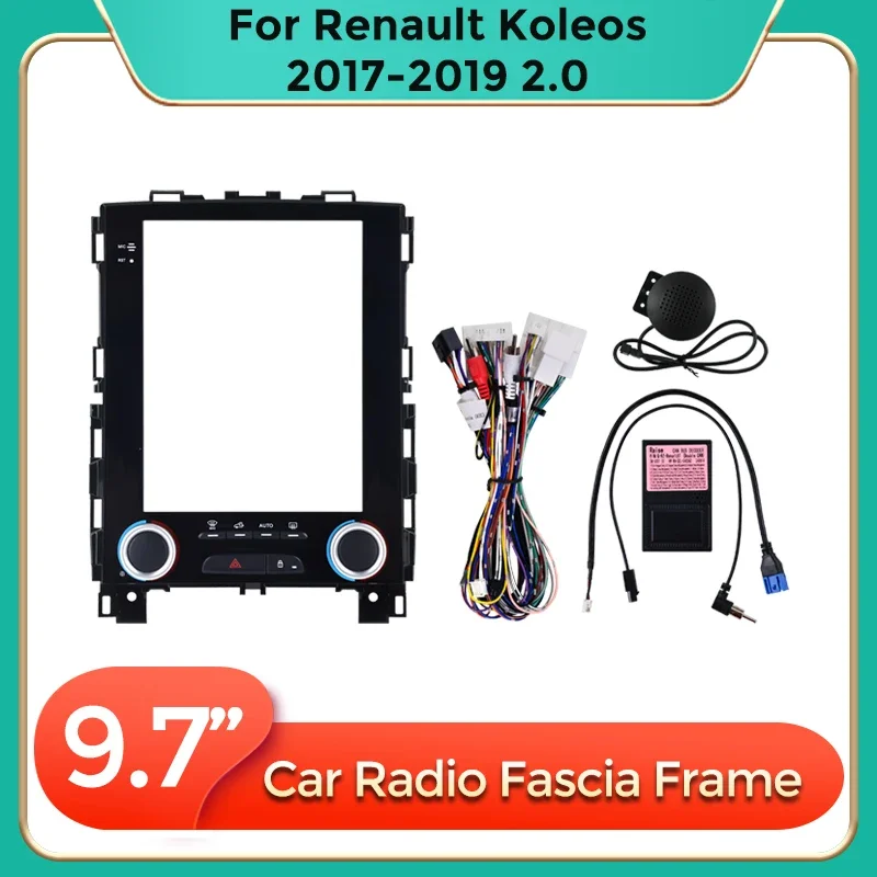 

9.7 Inch Car Radio Fascia Frame for Renault Koleos 2017-2019 Dashboard Mounting Multimedia Screen Plastic Panel Frame Adapter