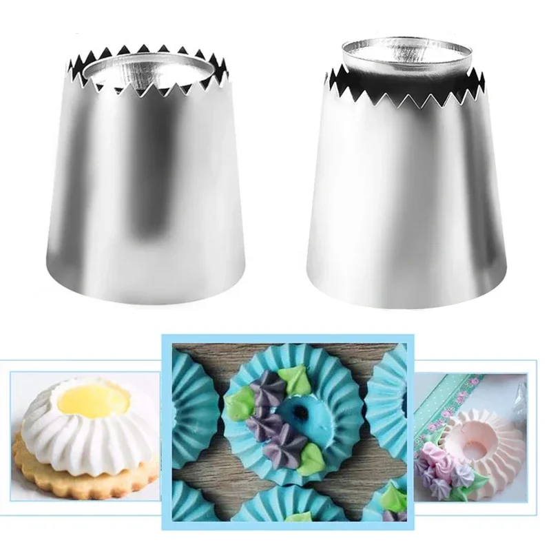 Stainlessl Steel Rose Pastry Nozzles Cake Decorating Tools Flower Icing Piping Nozzle Cream Cookie Cupcake Baking Accessories