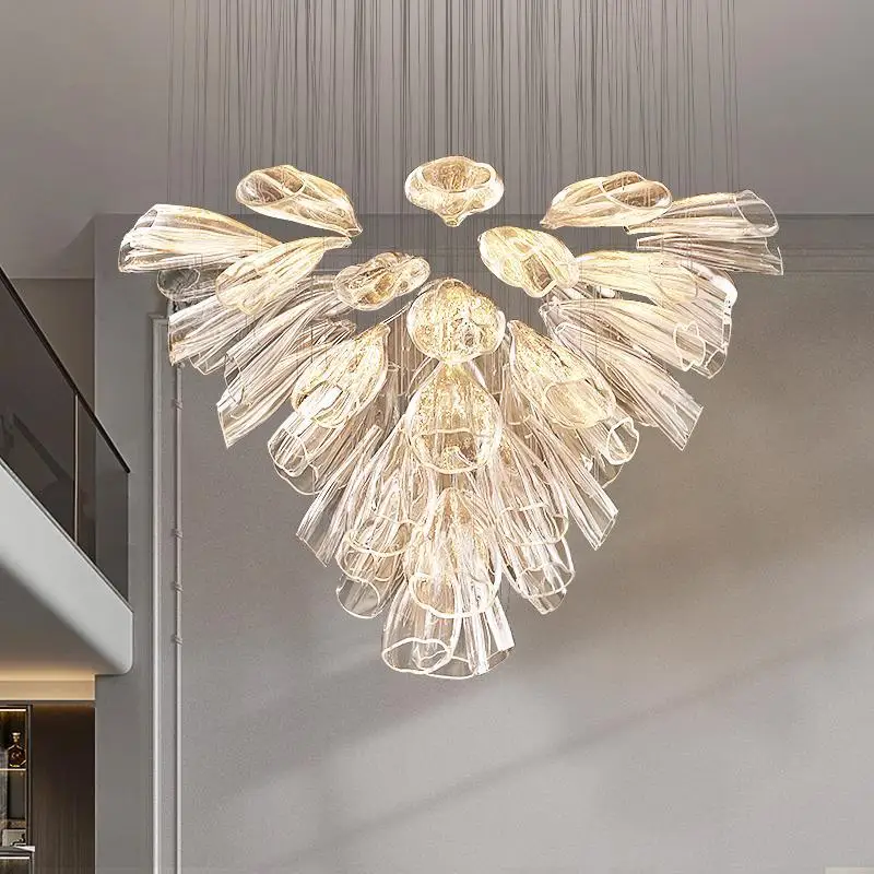 

Customized Luxury Crystal Chandelier Designer Simple High-End Light Fixture for Circular Dining Room Bedroom Villa Duplex