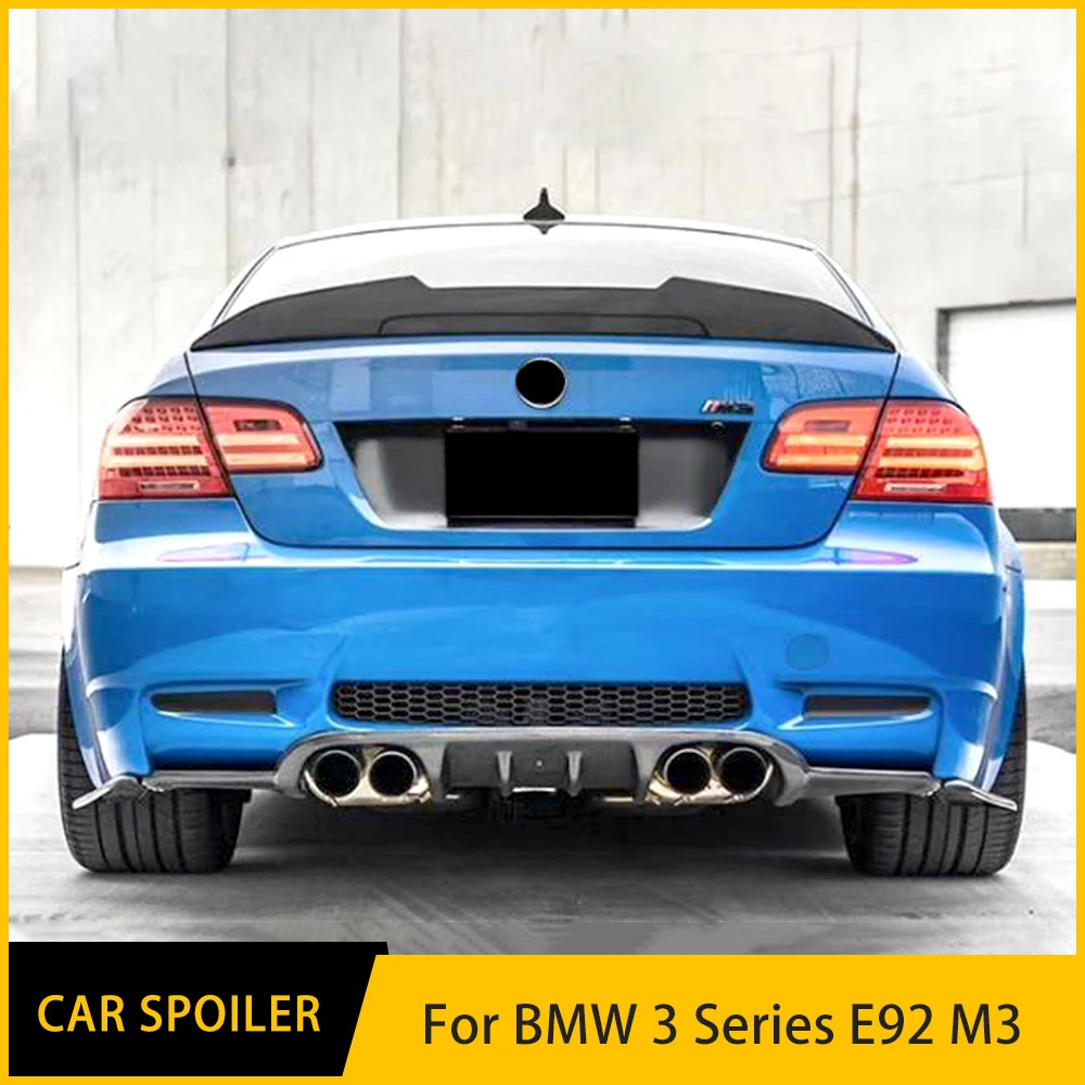 PSM Style For BMW 3 Series E92 M3 2 Doors 2006-13 320i 325i 330i High Quality ABS Plastic Car Tail Trunk Wing Rear Roof Spoiler