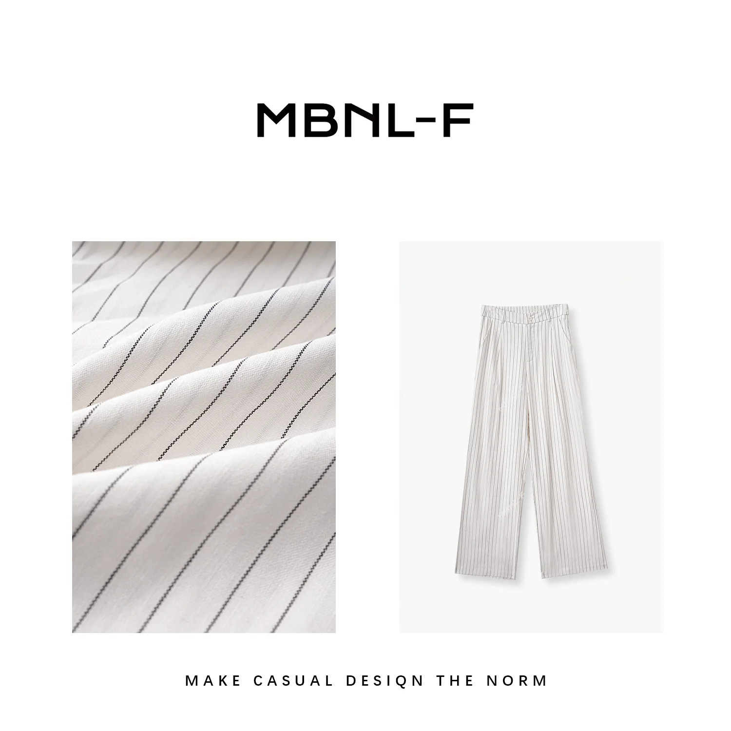 

MBNLF Summer Thin High Waist Stripe Cotton Linen Casual Pants Women's Straight Leg Long Trousers Comfortable Breathable