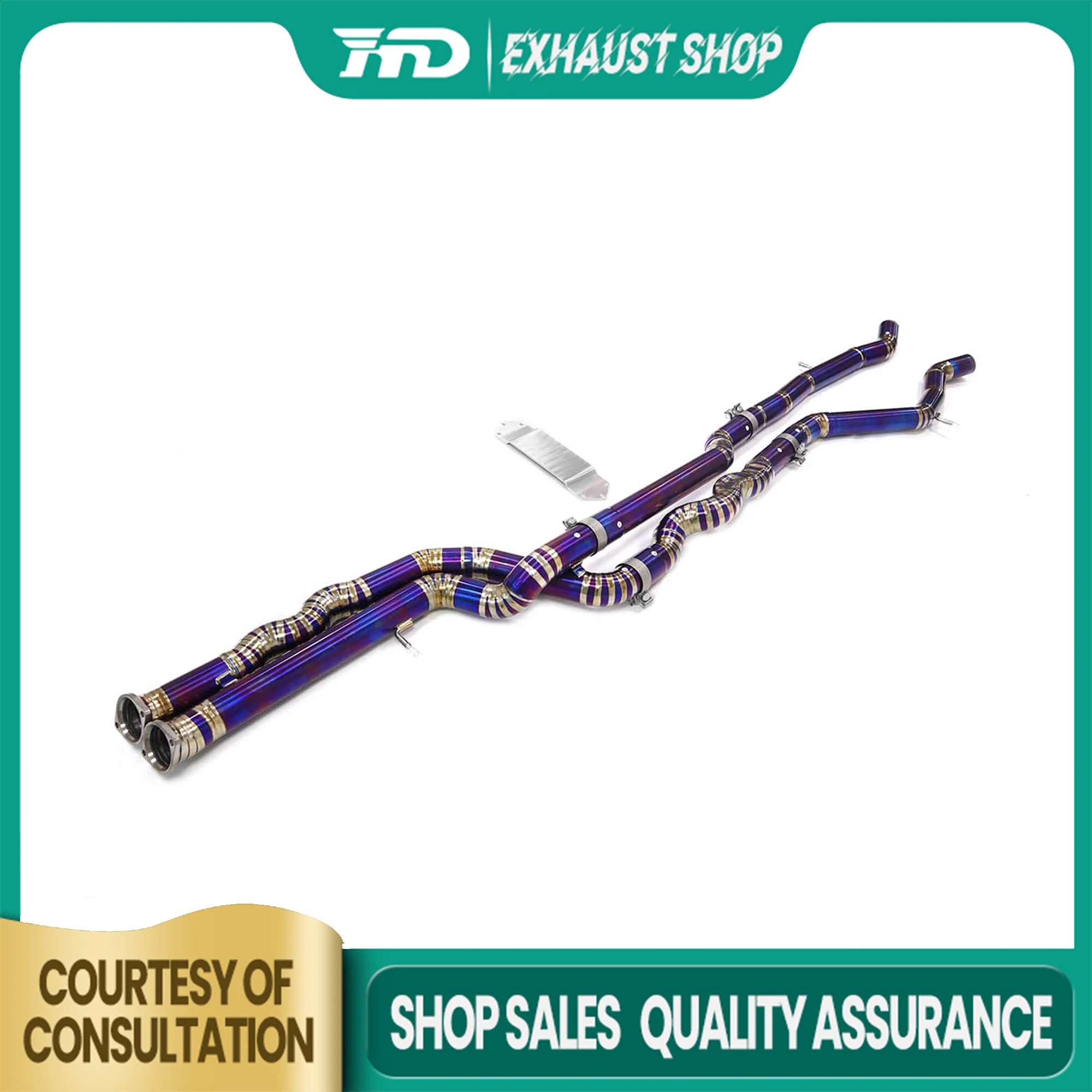 

HMD ti Exhaust System Middle Pipe Lossless installation For BMW M3 M4 F8X Non-destructive installation