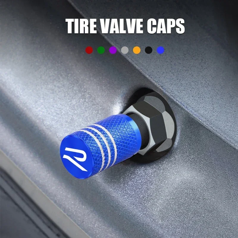 For Volkswagen R 4pcs Car Tire Valve Covers Auto Wheel Tire Valve Stem Caps