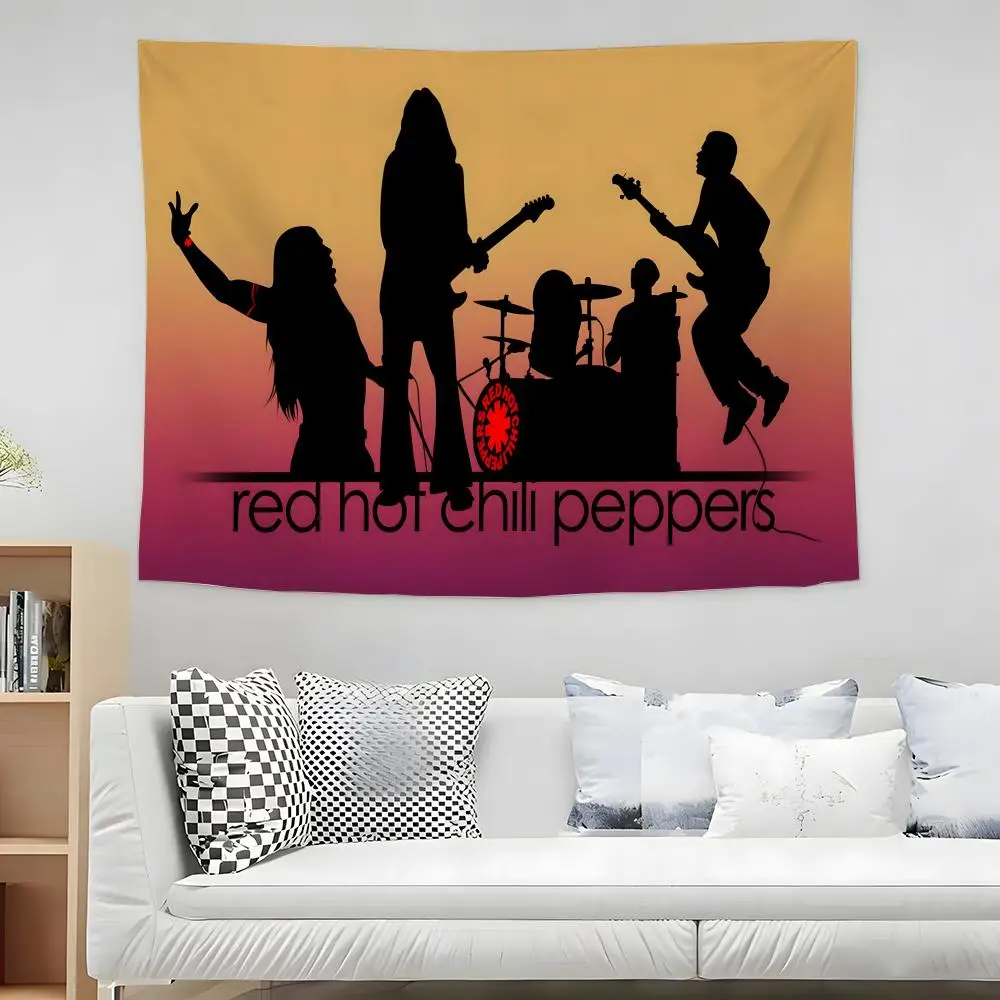 Tapiz de la banda Red Hot Chili Peppers de Funk Rock, arte multiusos para el hogar, para sala de estar, dormitorio, tela suave de alta calidad