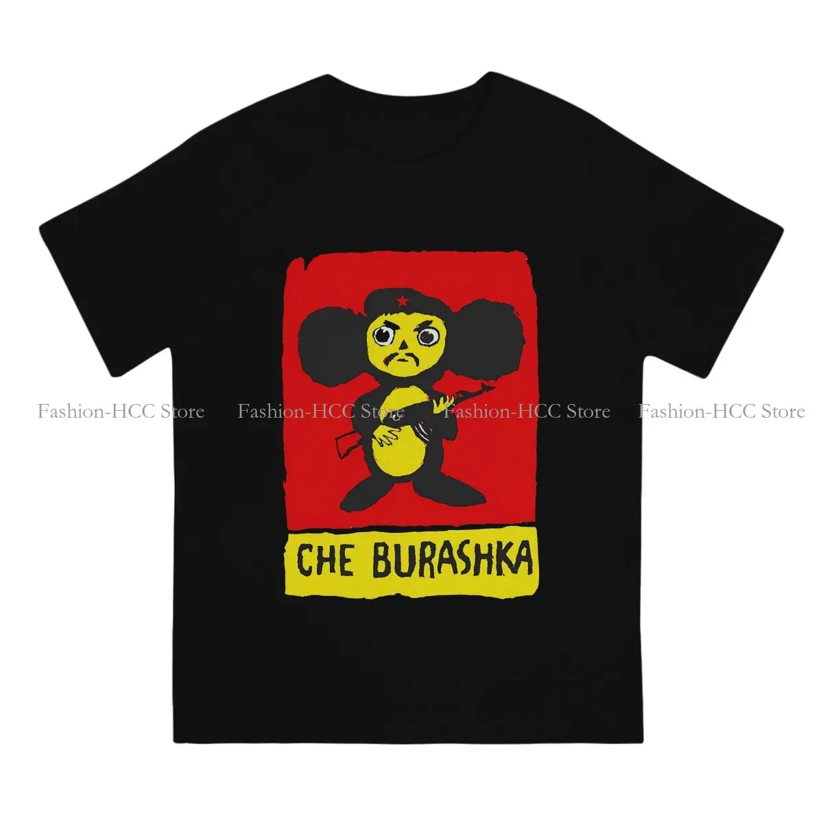 Viva Che Burashka Hip Hop TShirt Cheburashka Che Burashka Gena Russian Cartoon Printing Streetwear Casual T Shirt Men Polyester