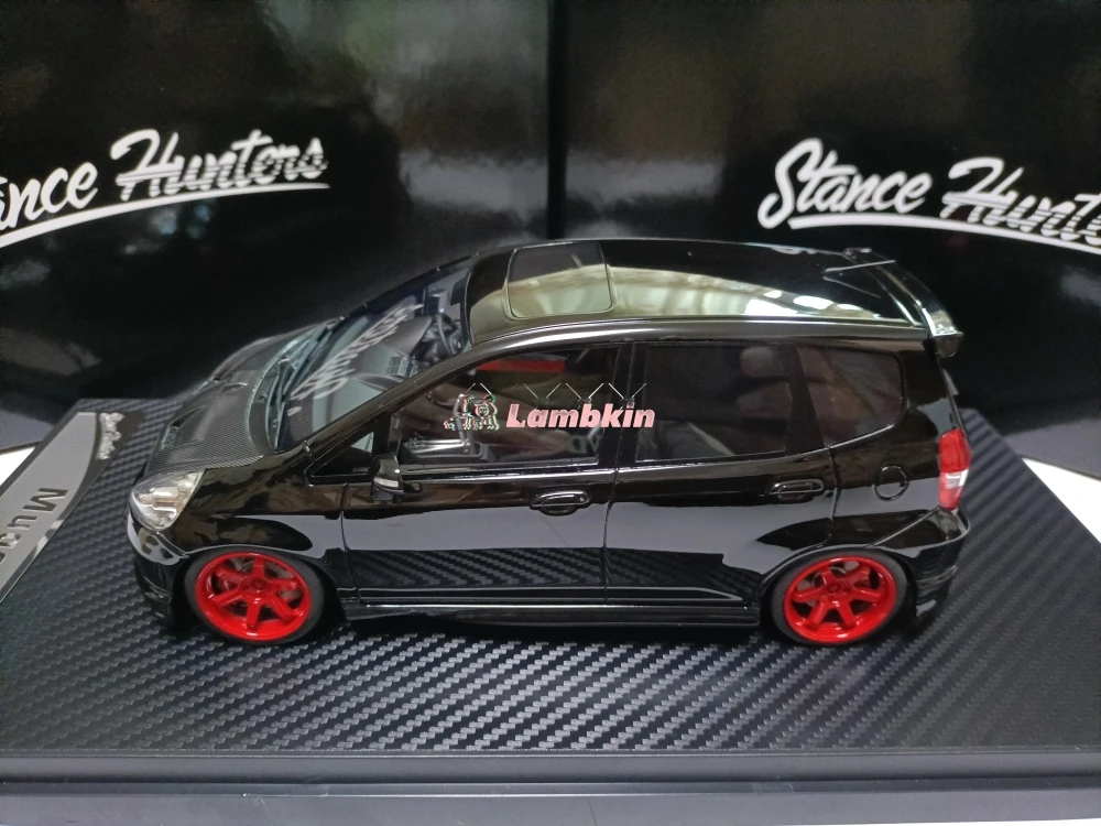 Stance Hunters 1:18 For Unlimited Honda Fit Modified Car Models Mugen Honda Jazz Collectible Small Steel