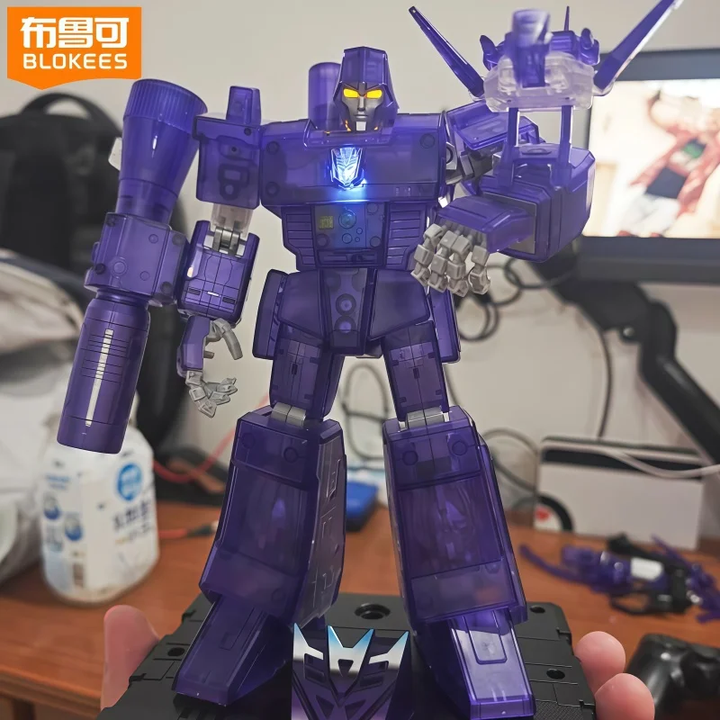 

New Blokees Transformers Megatron Legendary Action G1 Edition Colorful Transparent Collection Assembly Model Kit Gift Toy
