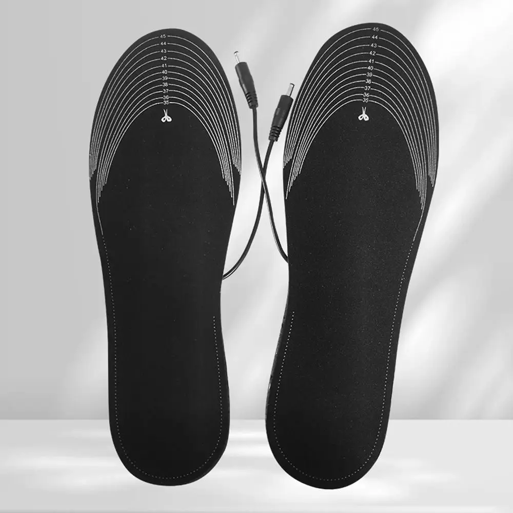 Cuttable USB Heated Shoe Insoles 3 Gear Control Rapid Heating Electric Foot Warming Pad Washable Non-Slip Feet Warmer Sock Mat