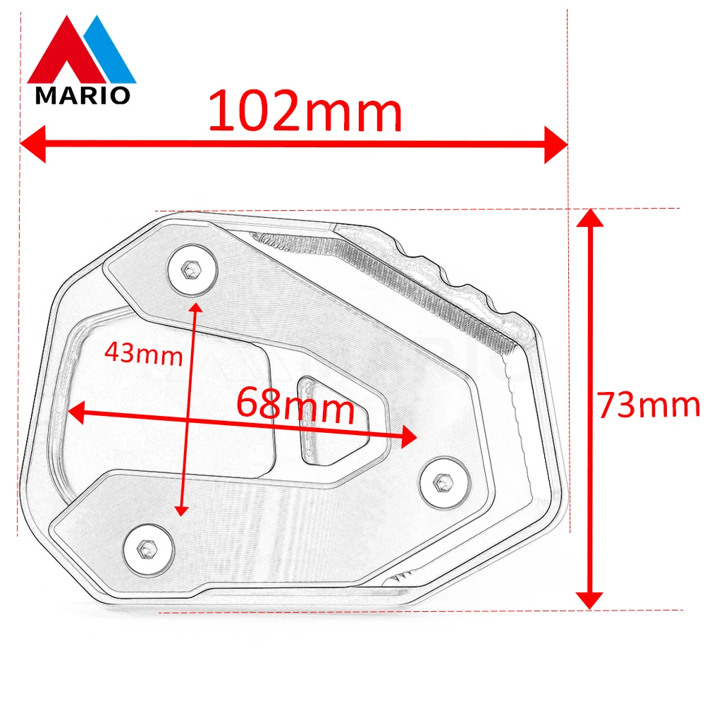 For Honda NC 750 X / DCT 2021 2022 2023 NC750X Motorcycle Kickstand Foot Side Stand Extension Pad Support Plate Accessories