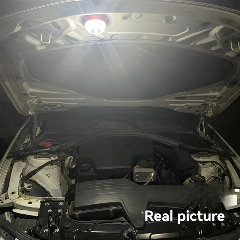 B68C 5Pcs V16 Emergency LED Flash Lights White & Yellow Warning Lamps With Magnet Base Traffic Safety Light