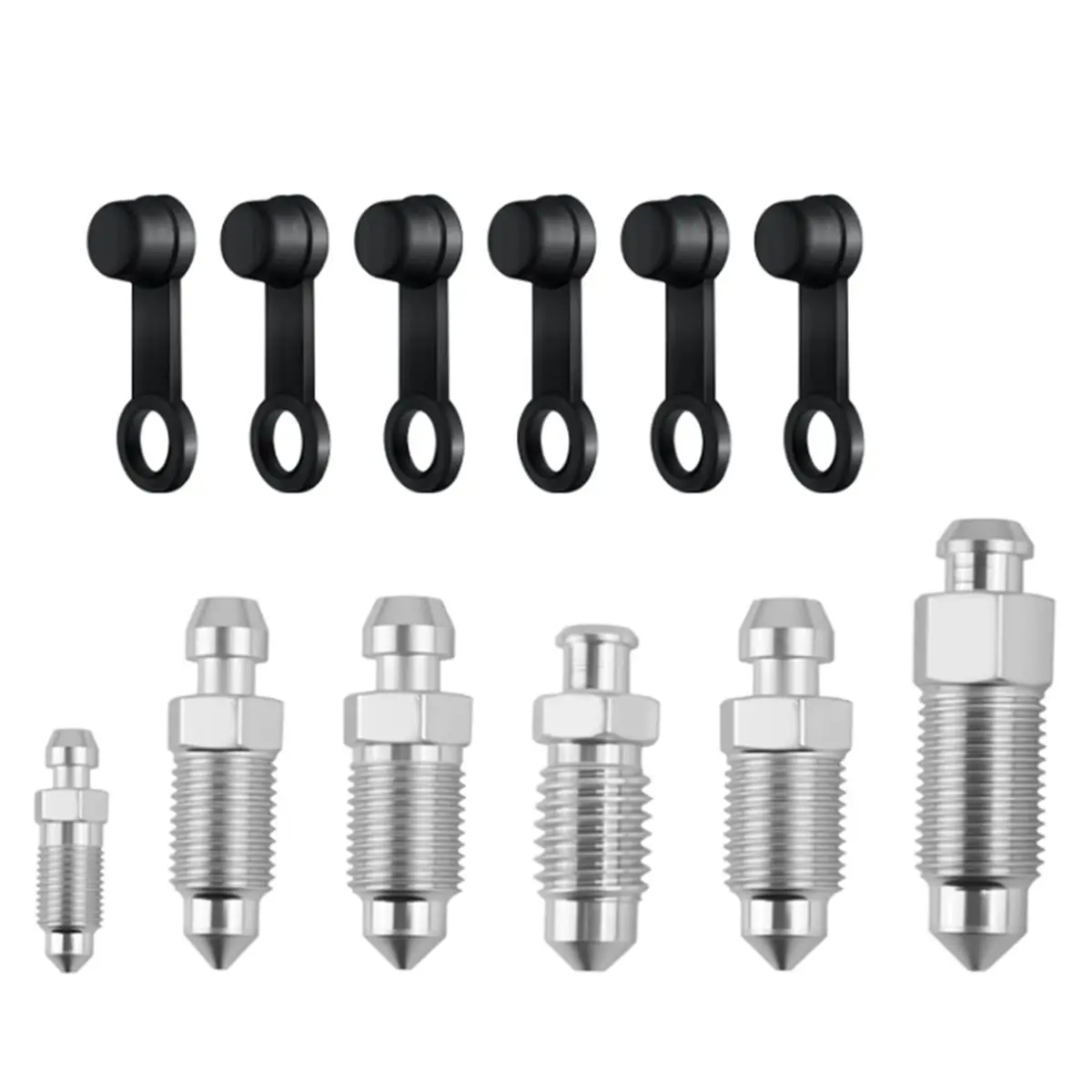 DT38 36PCS Brake Bleeder Kit with Dust Cap,Multi-Size SAE & Metric Brake Bleeder Valve Kit Replacement H9403-6 H9410-6