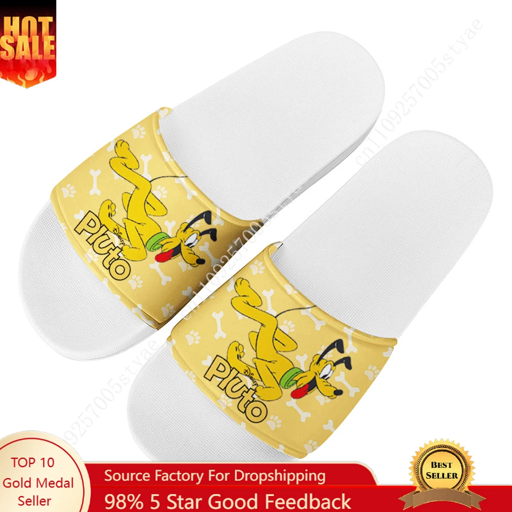 

Disney Pluto Dog Home Customized Water Shoes Men Women Bathroom Beach Pool Sandals That Can Be Worn Outside Custom Slipper