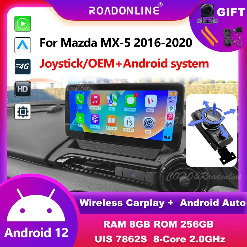 

For Mazda MX-5 2016-2020 10.25'' Android 12 Octa Core 1920*720 8+256G Gps Autoradio Car Multimedia Player