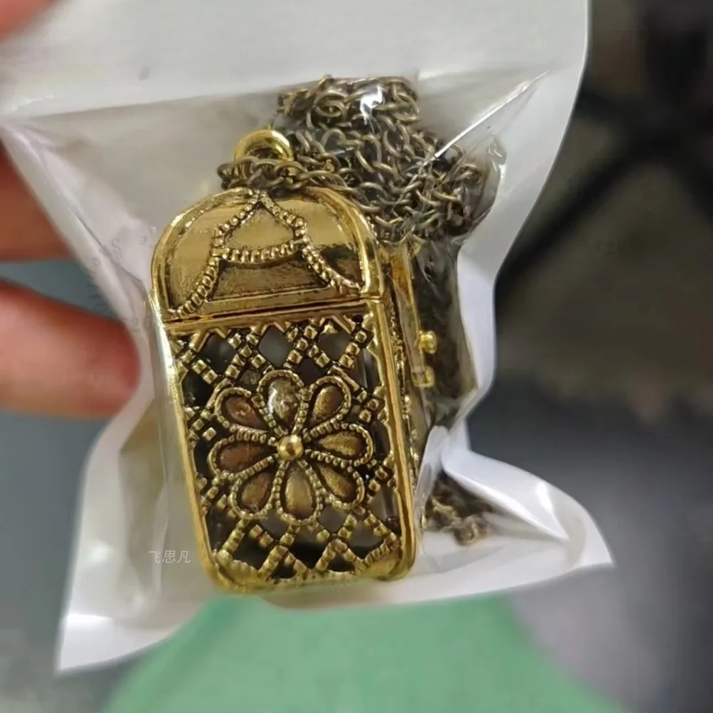 Winzige Tarotkarten-Halskette, Halskette mit 22 Mini-Farbkarten im Käfig-Anhänger, Steampunk-Anhänger-Halskette für Männer und Frauen – Detail 4