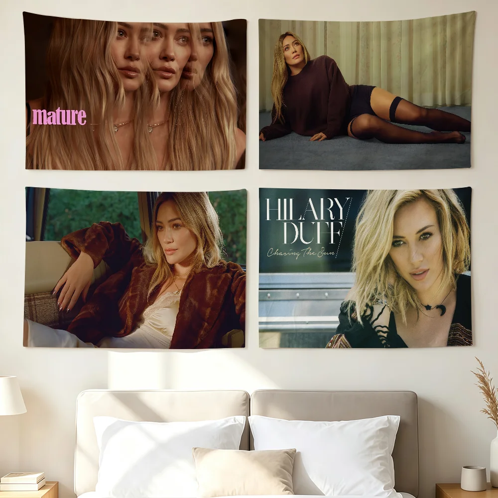 Singer H-Hilary Duff Luck Or Something Flag Wall Decorations Home Decor Suitable For Living Rooms Bedrooms Dormitories Parties