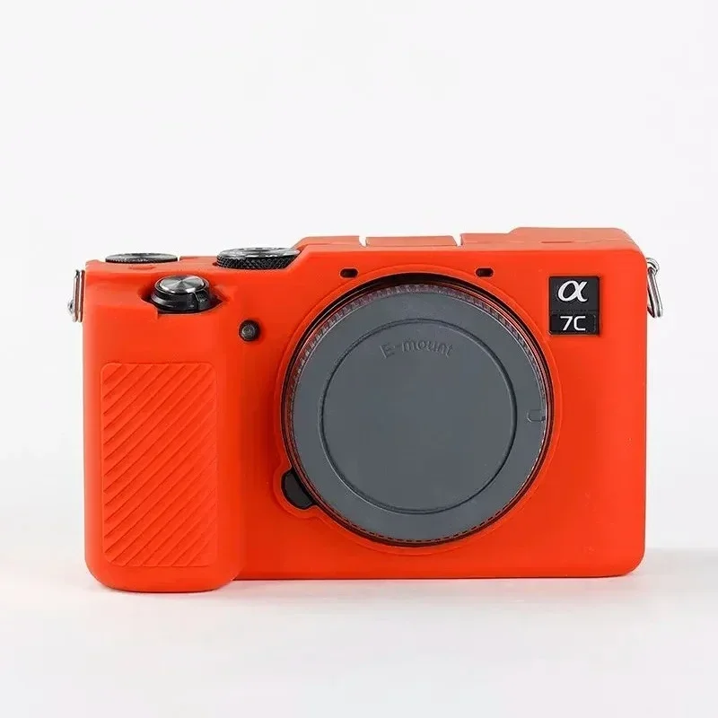 

For Sony Alpha 7C ILCE-7C Mirrorless Camera Silicone Armor Skin Body Protective Bag With Free Tempered Film,
