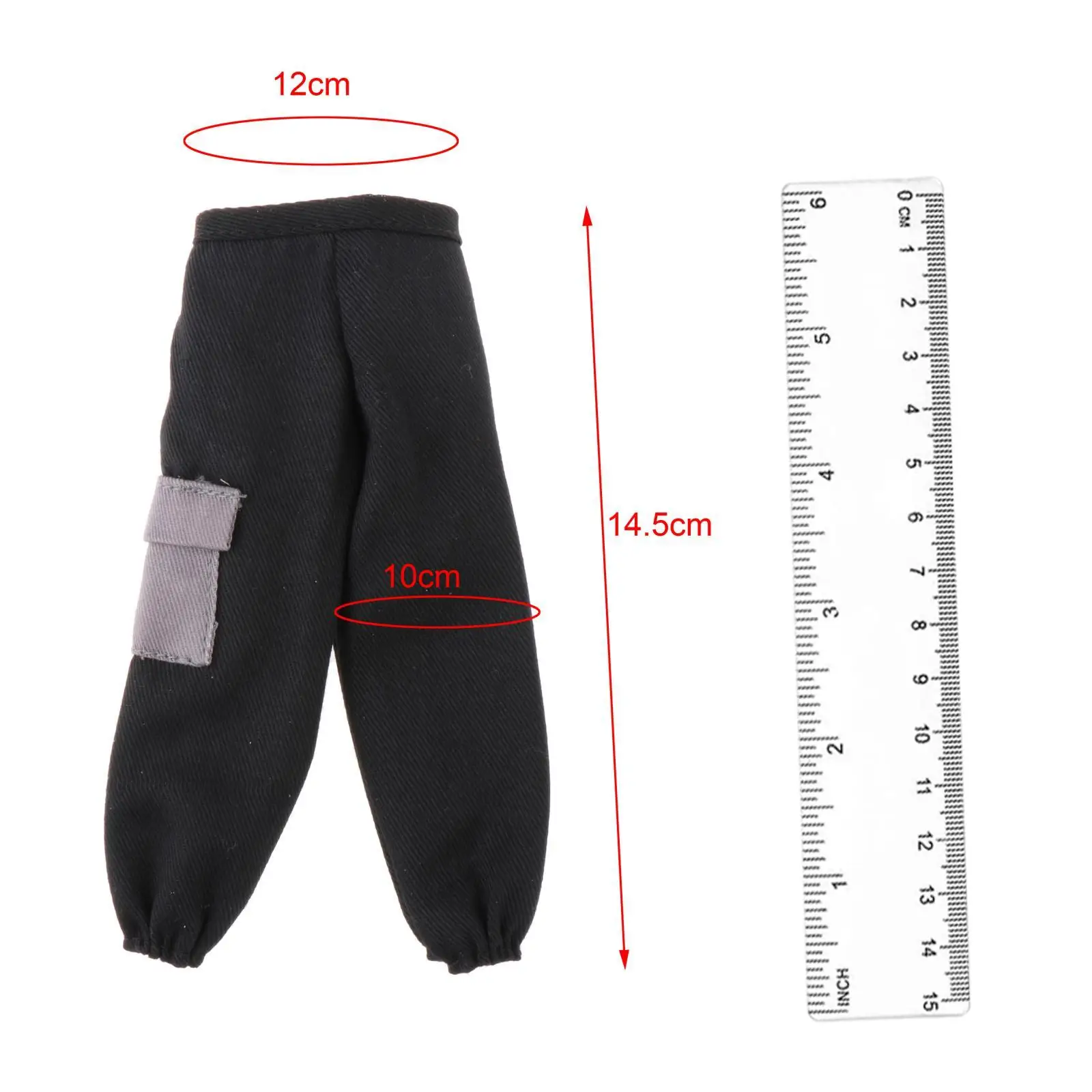 Miniature 1/6 Soldier Pant Black Cloth Fit 12 Inch Action Figure Cosplay Clothing Accessory