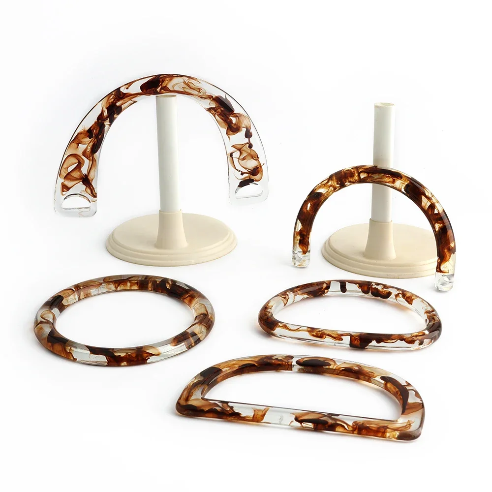 2/4/10 قطعة على شكل حرف U حقيبة الراتنج مقبض المحفظة الإطار قبلة مشبك حقيبة من القماش حقيبة يد حقيبة كروشيه مقبض DIY بها بنفسك اكسسوارات الحرف اليدوية #5