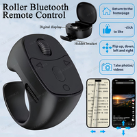 Remote Control Wireless Bluetooth Roller Fingertip Ring portable Mobile Selfie Mice Video Automatic Page Turner Browsing Ring