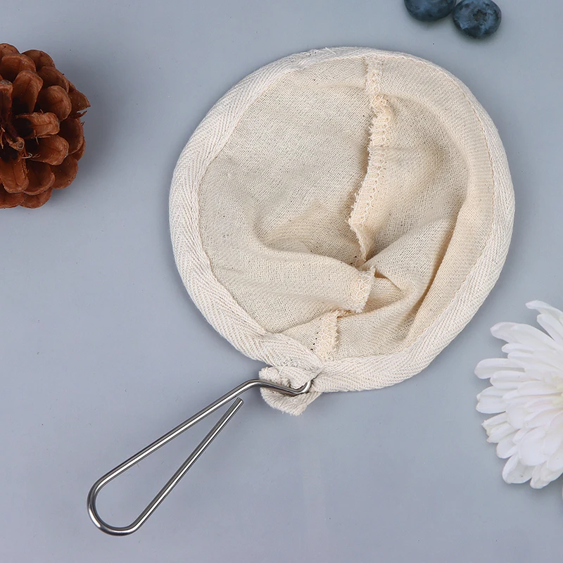 

Многоразовый фильтр-сетка из фланели для кофе и чая, с защитой от коррозии, для заваривания в кофейнике, кофейные принадлежности