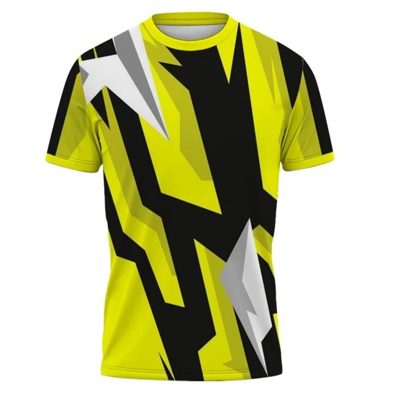 T-shirt traspirante da corsa all'aperto uomo donna stampa 3D modello graffiti manica corta girocollo magliette estate palestra fitness top