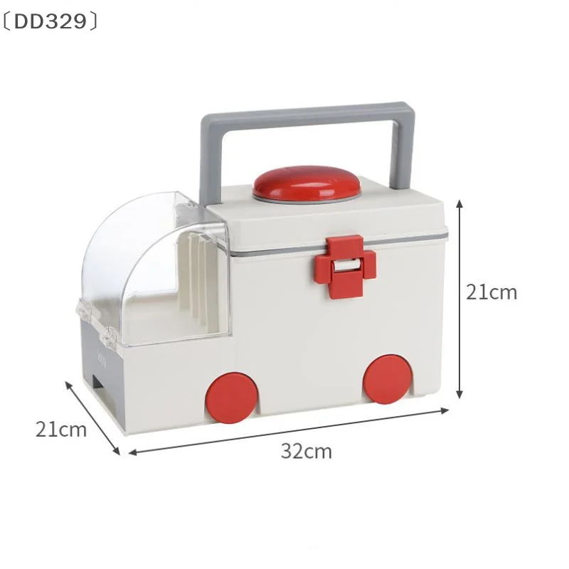 〔DD329〕Portable Ambulance Medicine Box Large Capacity Household Medicine Medical Classification Sundries Storage Boxs