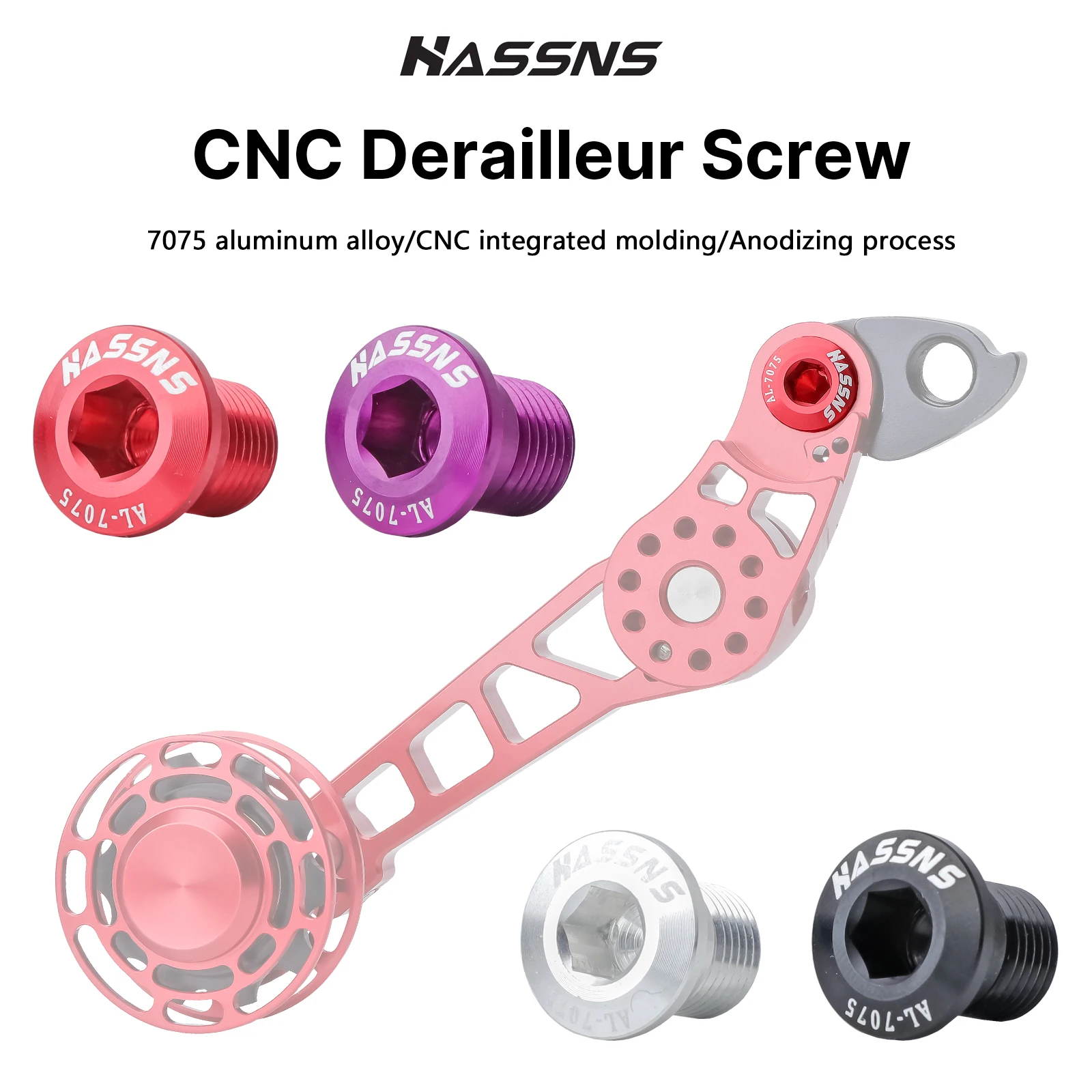 

HASSNS Bicycle Chain Guide Screw CNC Aluminum Alloy Derailleur Fastener Single Speed Change Screw For Bike Chain Tensioner