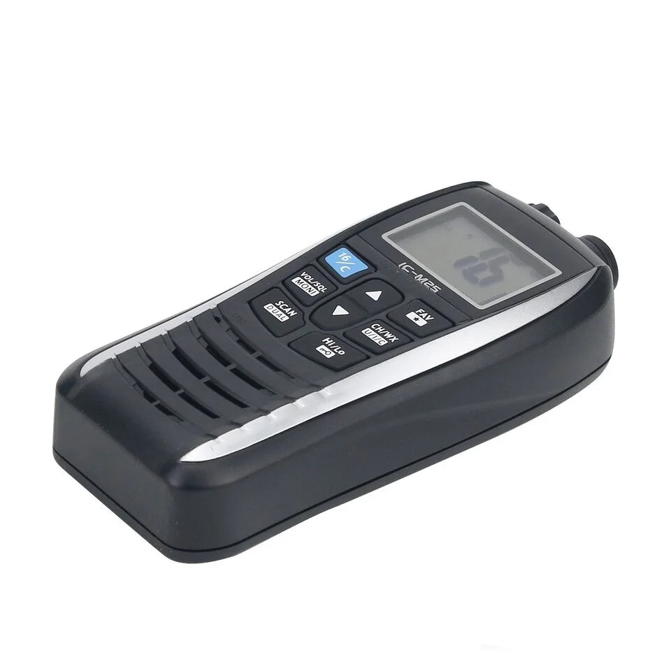 NUEVO IC-M25 5W Radio marina portátil VHF LCD de mano ligero impermeable